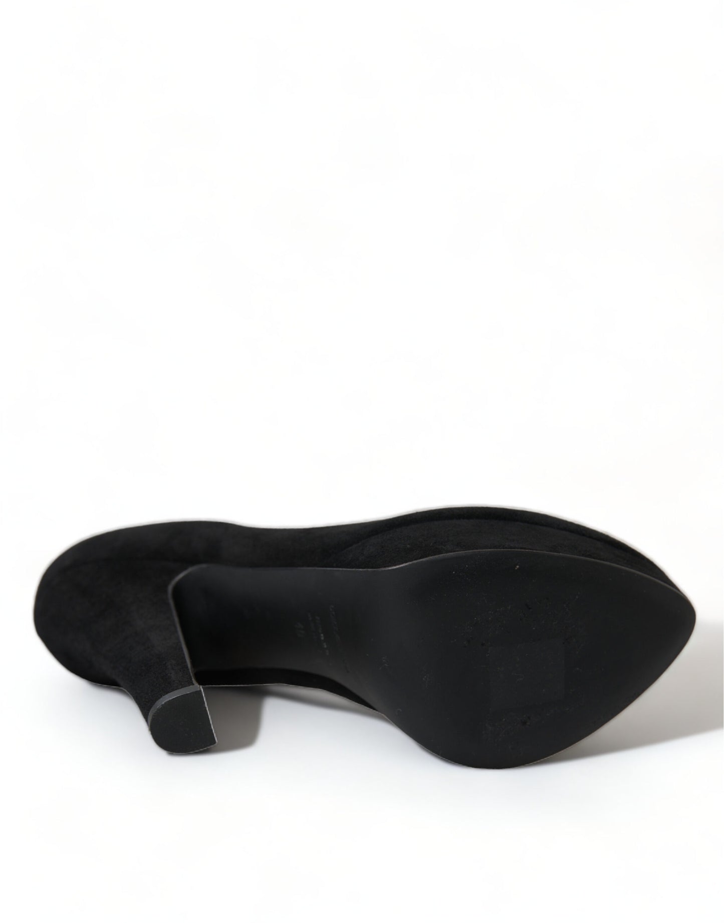 Dolce &amp; Gabbana – Pumps mit Plateauabsatz aus schwarzem Wildleder