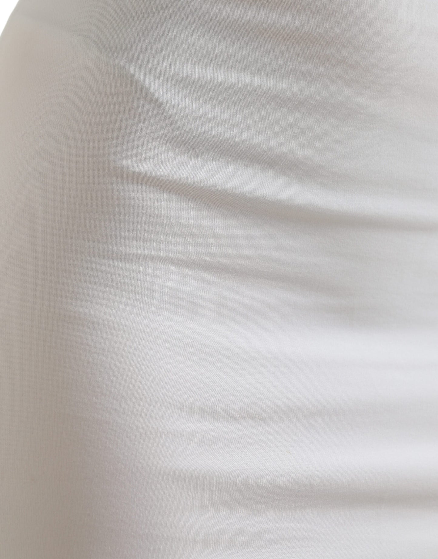 Dolce &amp; Gabbana – Minirock aus weißer Viskose mit hoher Taille und Bleistiftschnitt