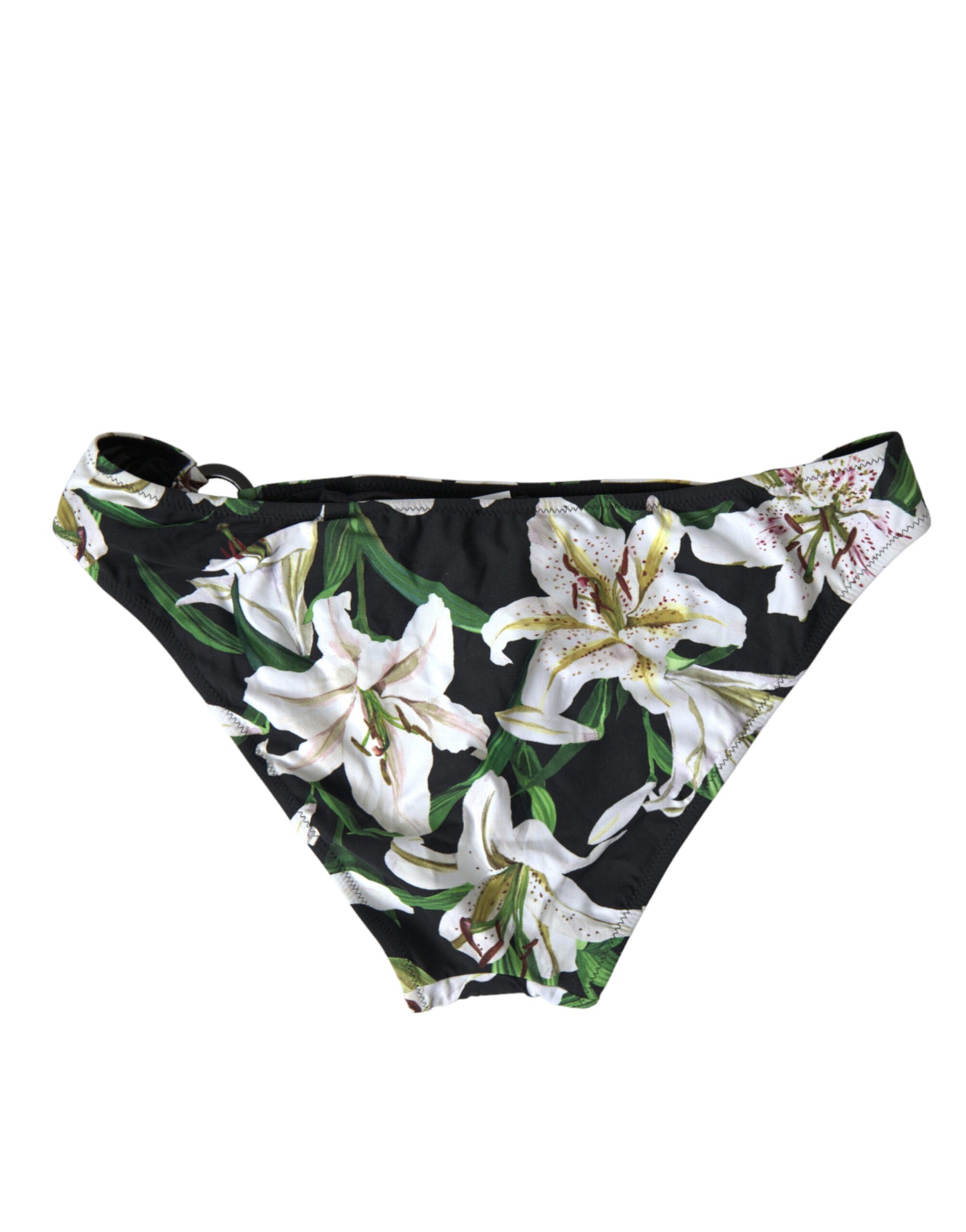 Dolce &amp; Gabbana Schwarzer Liliendruck Bademode Bottom Beachwear Bikini