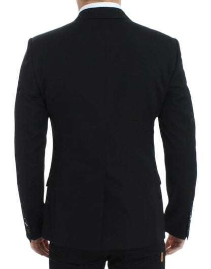 Dolce &amp; Gabbana – Schwarzer Slim-Fit-Blazer aus Wolle