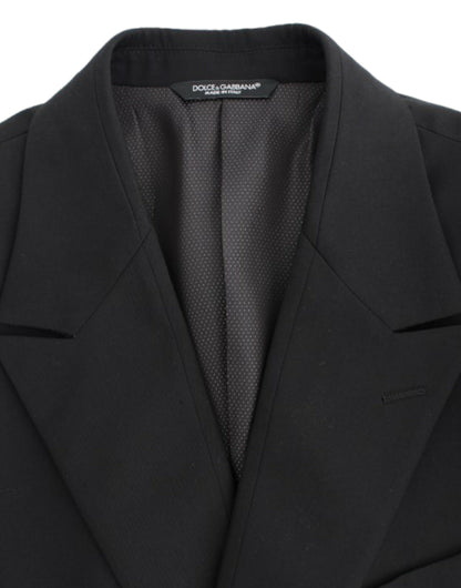 Dolce &amp; Gabbana – Schwarzer Slim-Fit-Blazer aus Wolle
