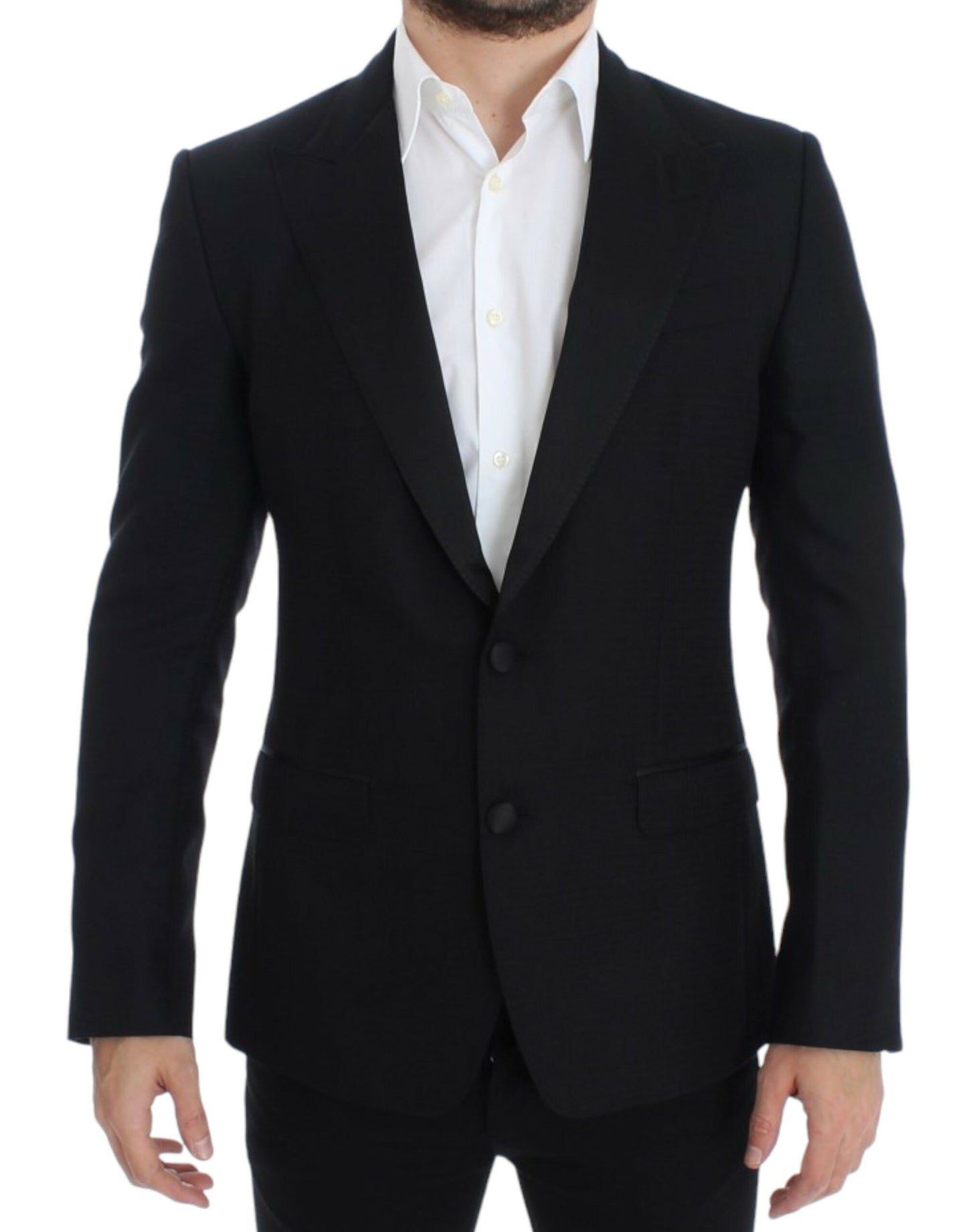 Dolce &amp; Gabbana Schwarzer SICILIA-Blazer aus Wolle und Seide