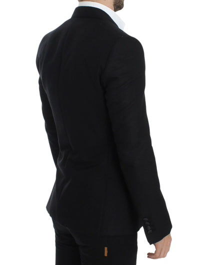 Dolce &amp; Gabbana Schwarzer SICILIA-Blazer aus Wolle und Seide