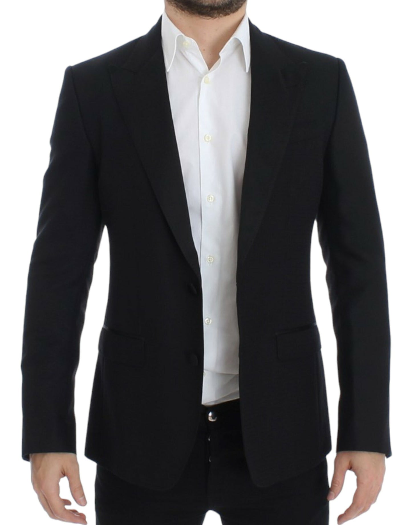 Dolce &amp; Gabbana Schwarzer SICILIA-Blazer aus Wolle und Seide