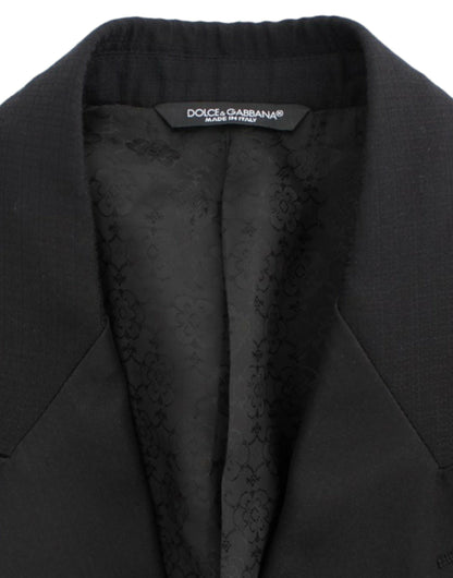 Dolce &amp; Gabbana Schwarzer SICILIA-Blazer aus Wolle und Seide