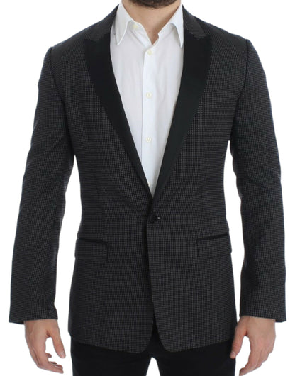 Dolce &amp; Gabbana – Schmaler MARTINI-Blazer aus schwarzer Wolle