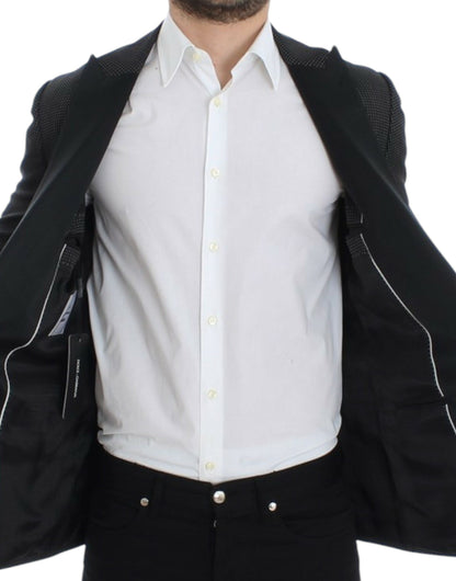 Dolce &amp; Gabbana – Schmaler MARTINI-Blazer aus schwarzer Wolle