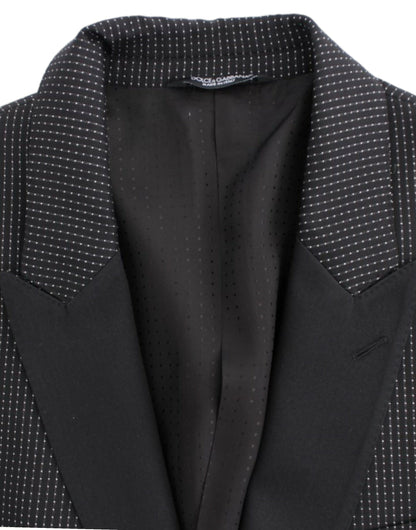 Dolce &amp; Gabbana – Schmaler MARTINI-Blazer aus schwarzer Wolle