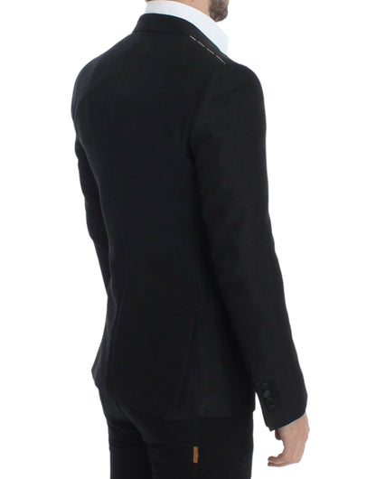 Dolce &amp; Gabbana – Schmaler MARTINI-Blazer aus schwarzer Wolle