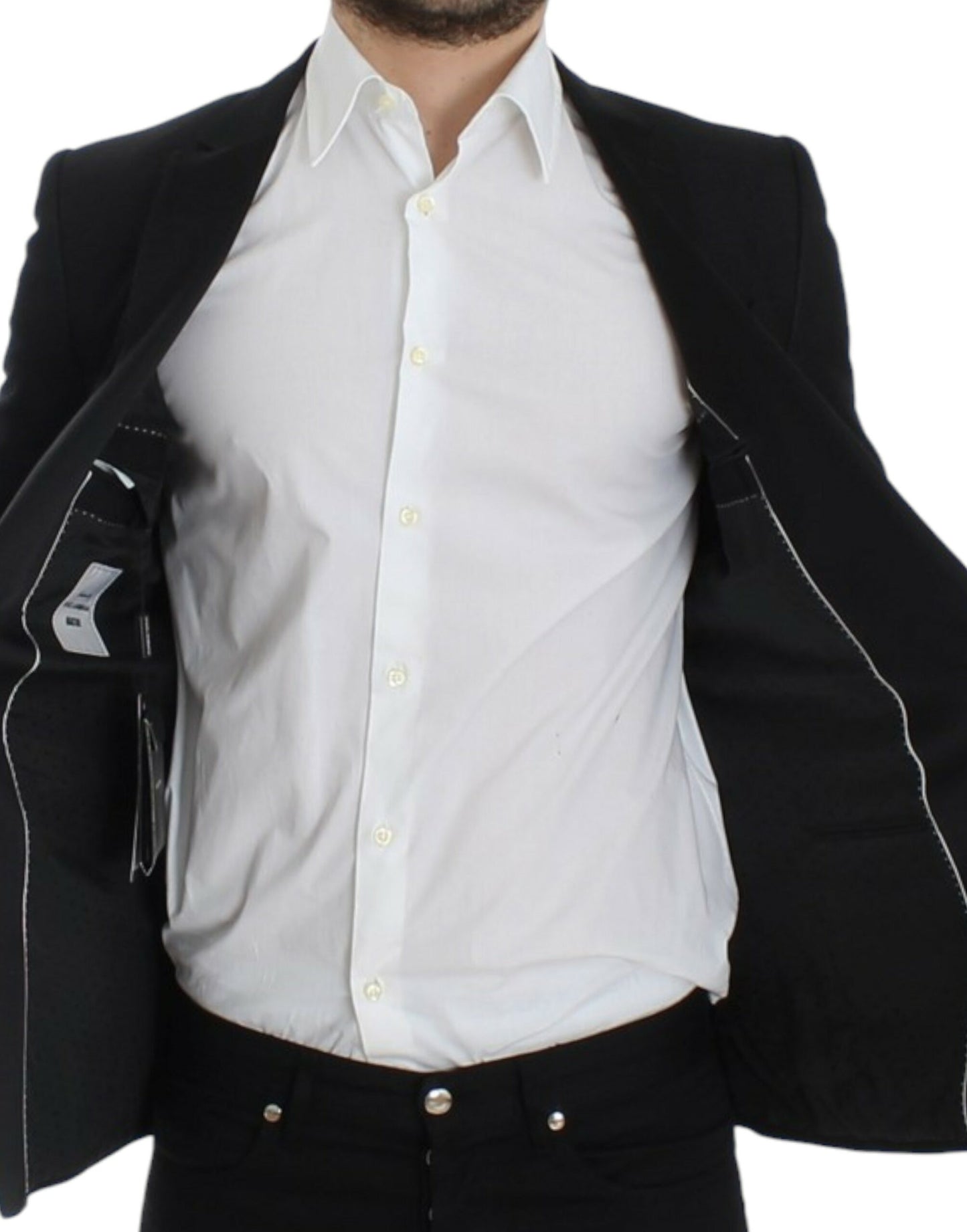 Dolce &amp; Gabbana – Schmaler MARTINI-Blazer aus schwarzer Wolle