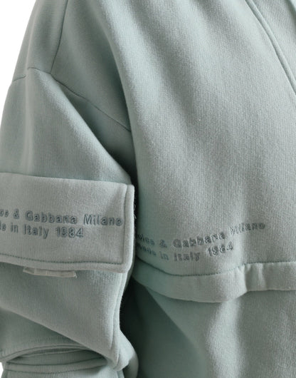 سترة دولتشي آند غابانا القطنية الخضراء النعناعية ذات الجيوب