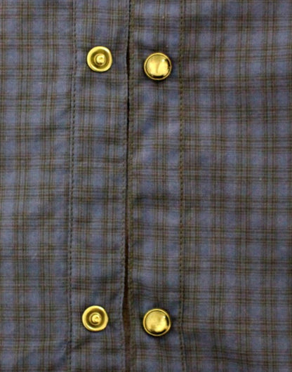 Costume National Blau kariertes Baumwollhemd