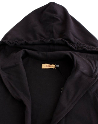 Costume National Blauer Baumwollpullover mit Kapuze