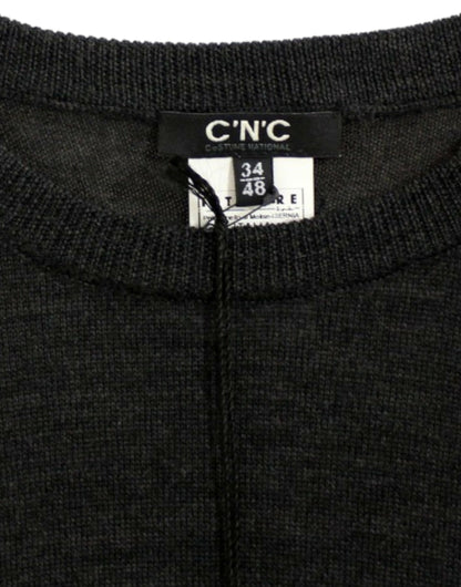 Grauer Pullover mit Rundhalsausschnitt von Costume National