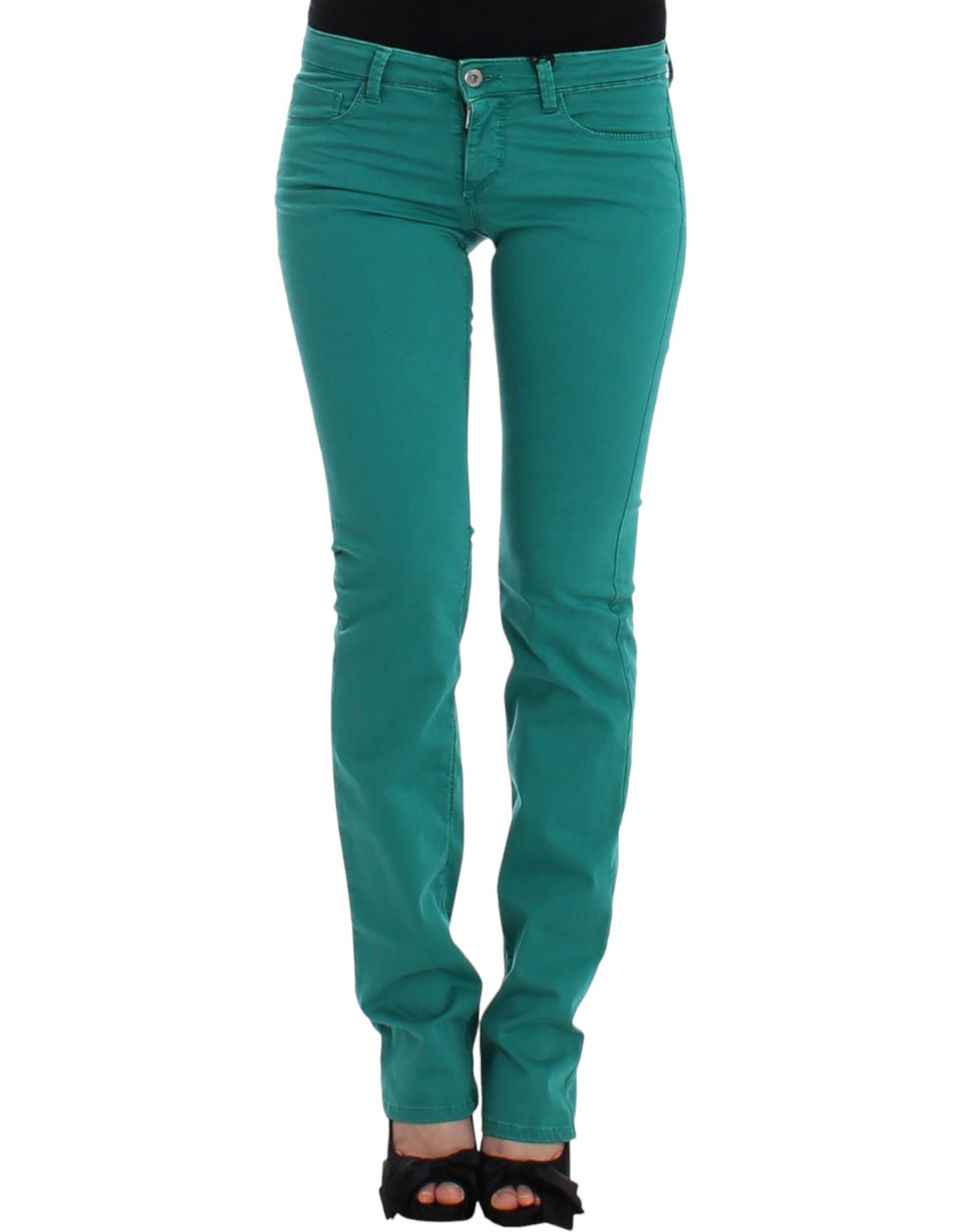 Costume National Grüne Jeans mit geradem Bein