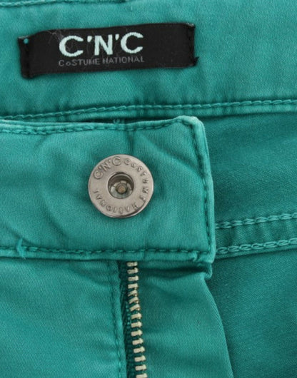 Costume National Grüne Jeans mit geradem Bein