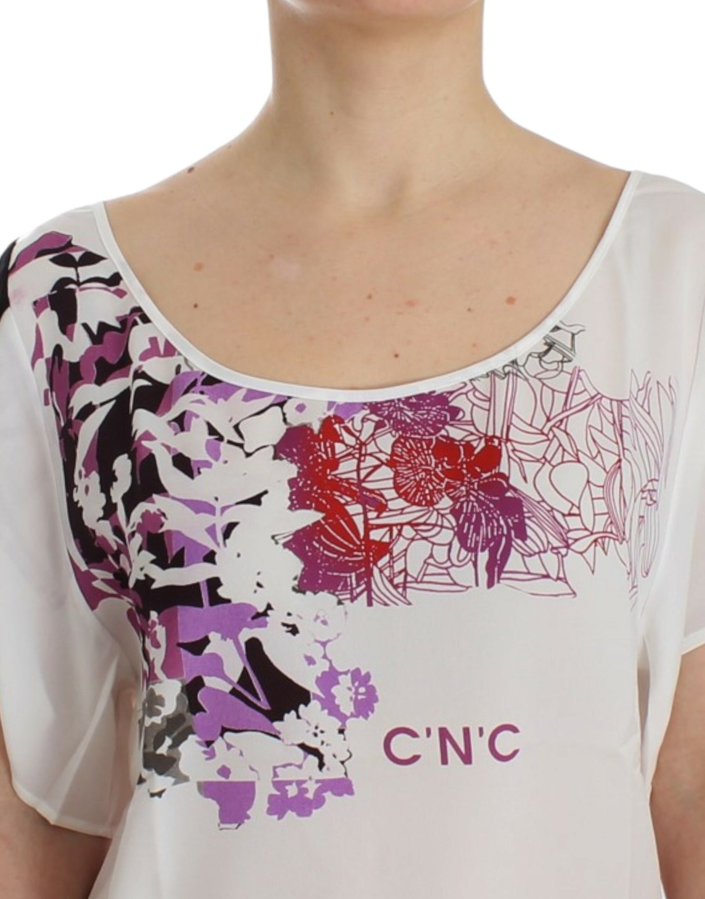 Costume National – Weiße Bluse mit Motivdruck