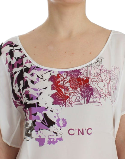 Costume National – Weiße Bluse mit Motivdruck