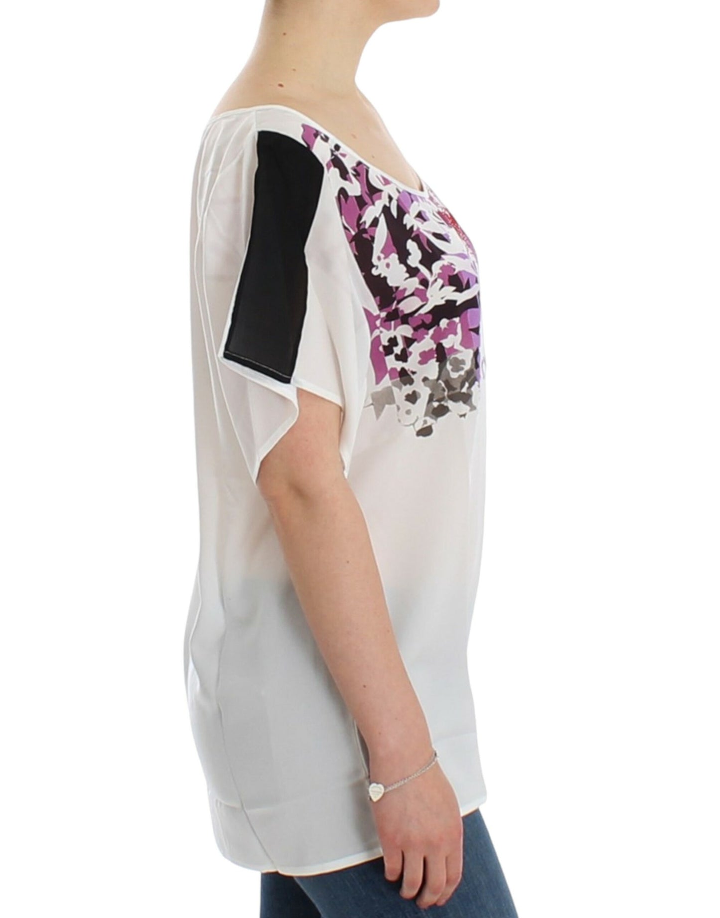 Costume National – Weiße Bluse mit Motivdruck