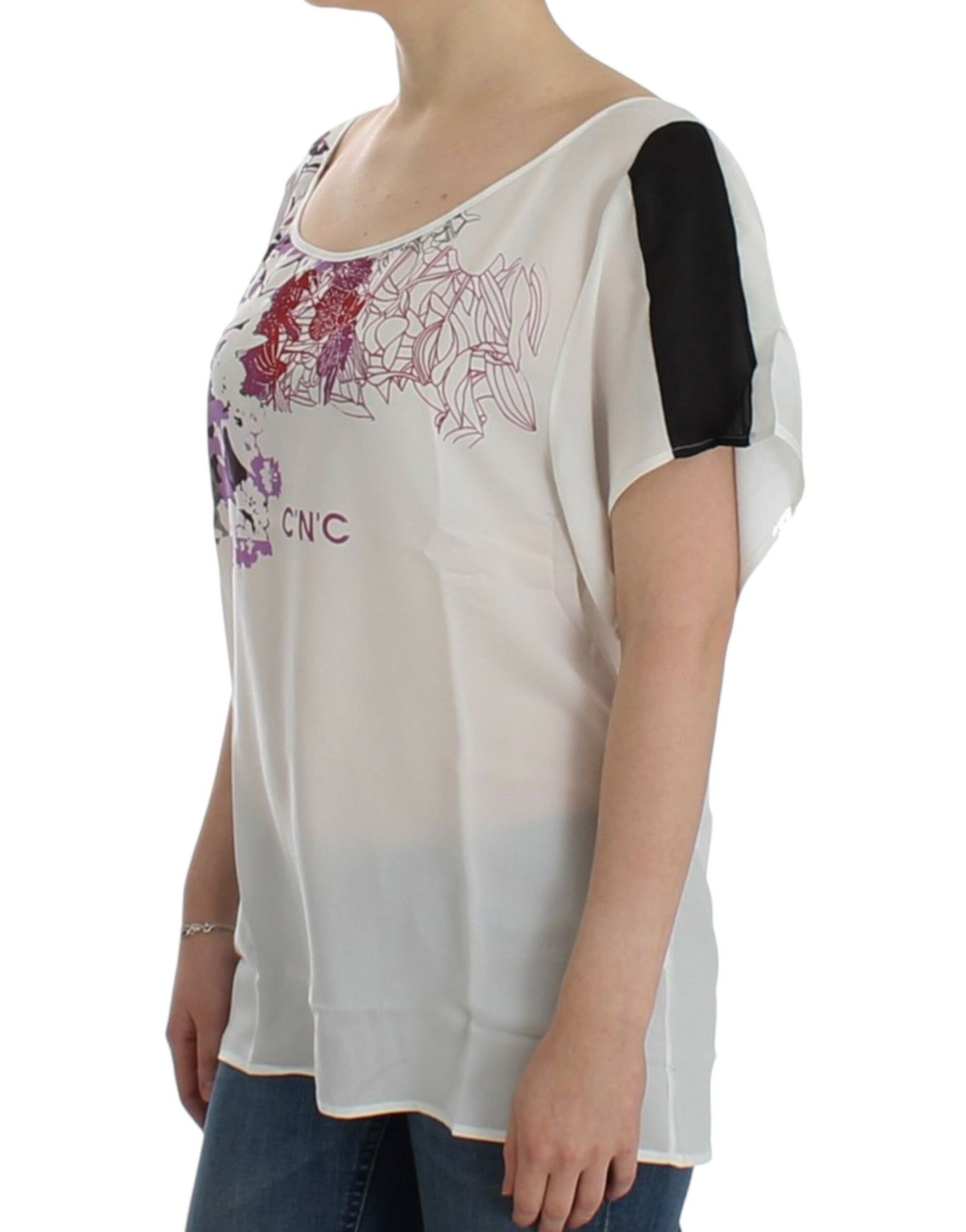 Costume National – Weiße Bluse mit Motivdruck