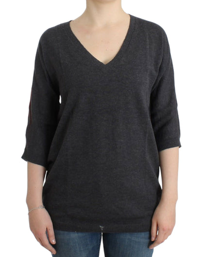 Costume National Grauer Kurzarmpullover