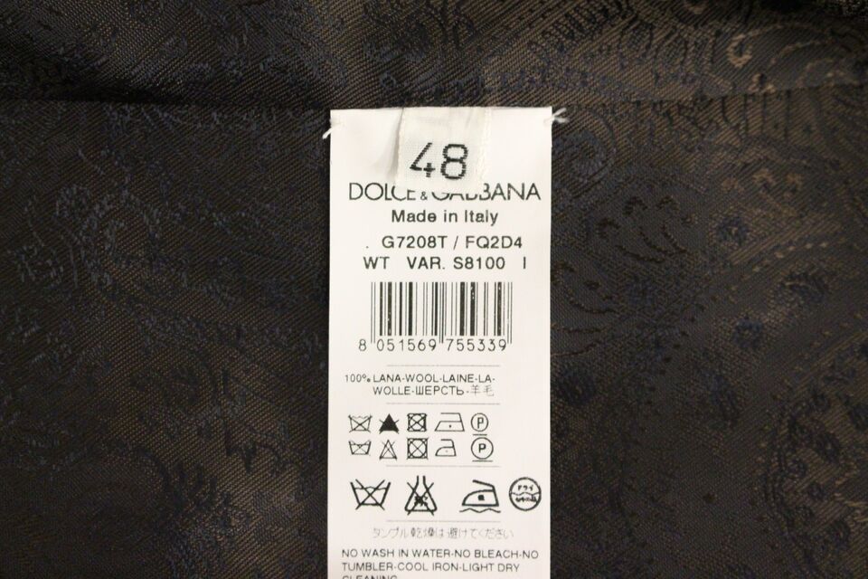 Dolce &amp; Gabbana – Einreihige Weste aus braun karierter Wolle