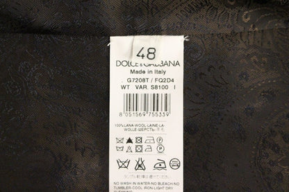 Dolce &amp; Gabbana – Einreihige Weste aus braun karierter Wolle