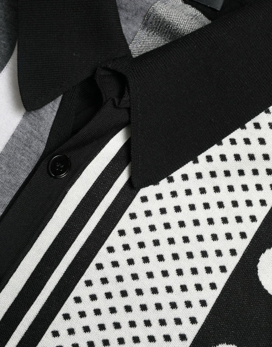 Dolce &amp; Gabbana Schwarz Weiß Pullover Cardigan Polo Pullover