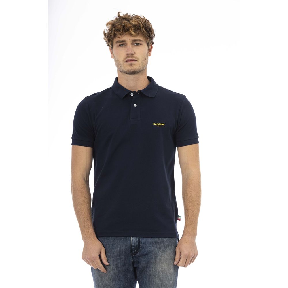 Baldinini Trend Blaues Baumwoll-Herren-Polo