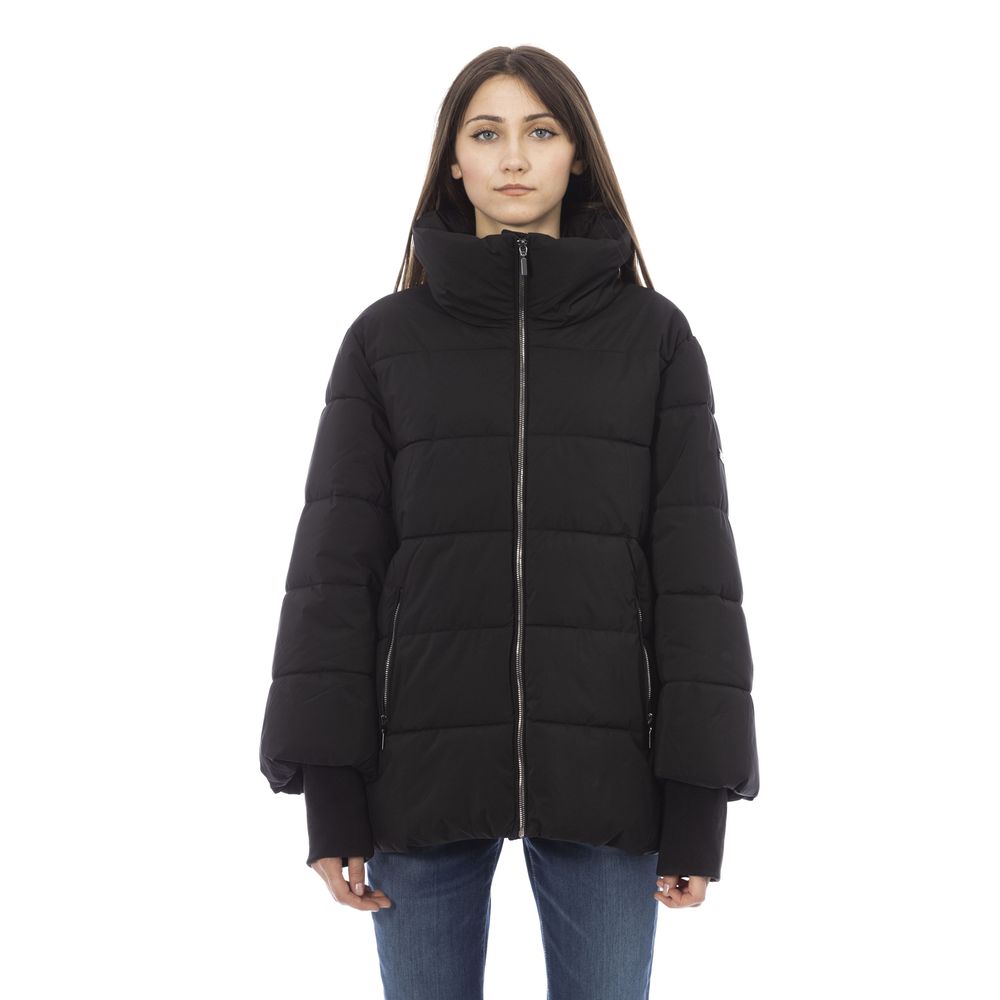 Baldinini Trend Schwarze Polyamid-Damenjacke