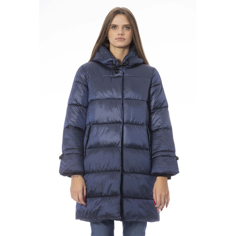 Baldinini Trend Hellblaue Nylon Damenjacke