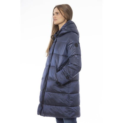 Baldinini Trend Hellblaue Nylon Damenjacke