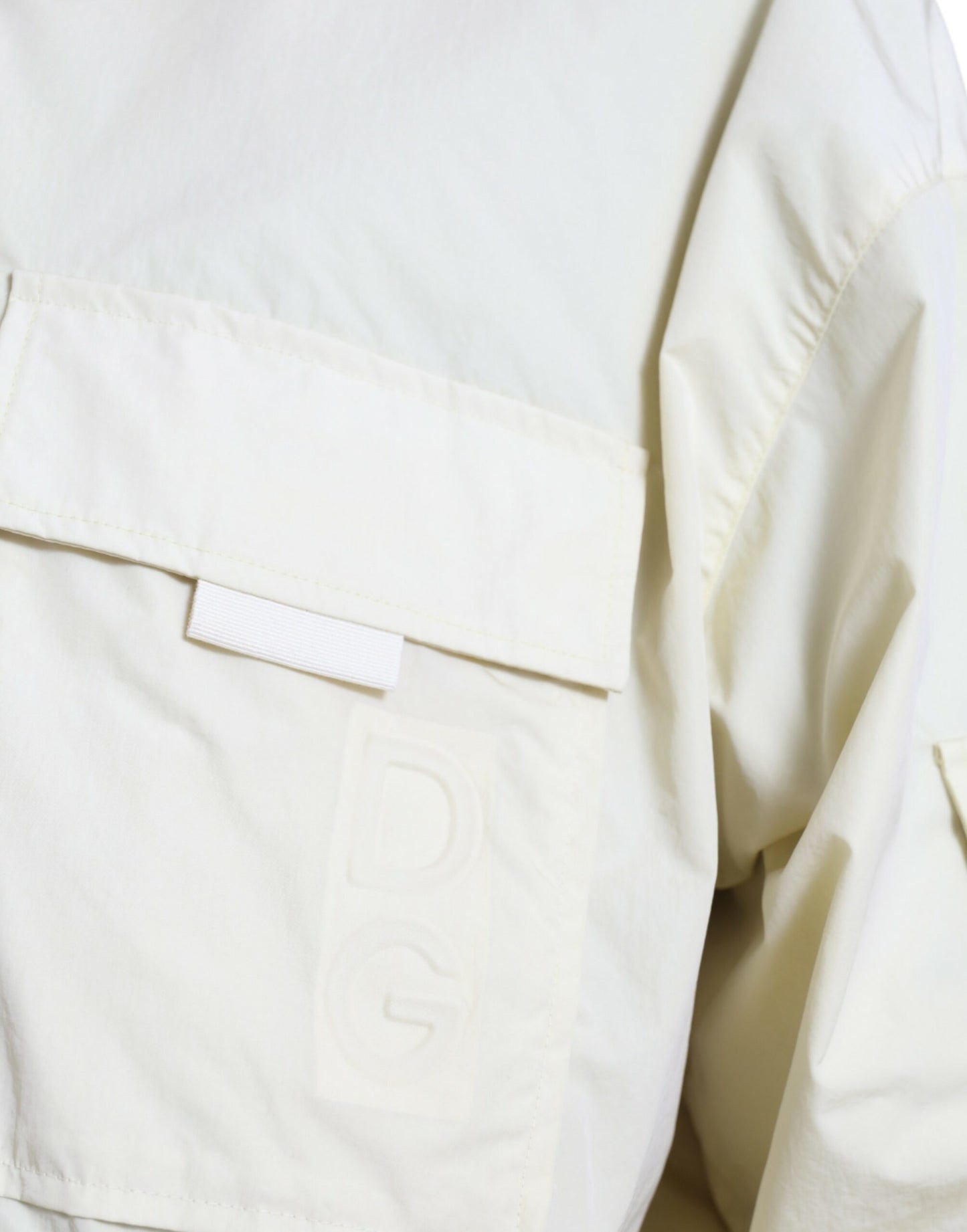 Dolce &amp; Gabbana – Gelbe Parkajacke aus Nylon mit durchgehendem Reißverschluss und Kragen