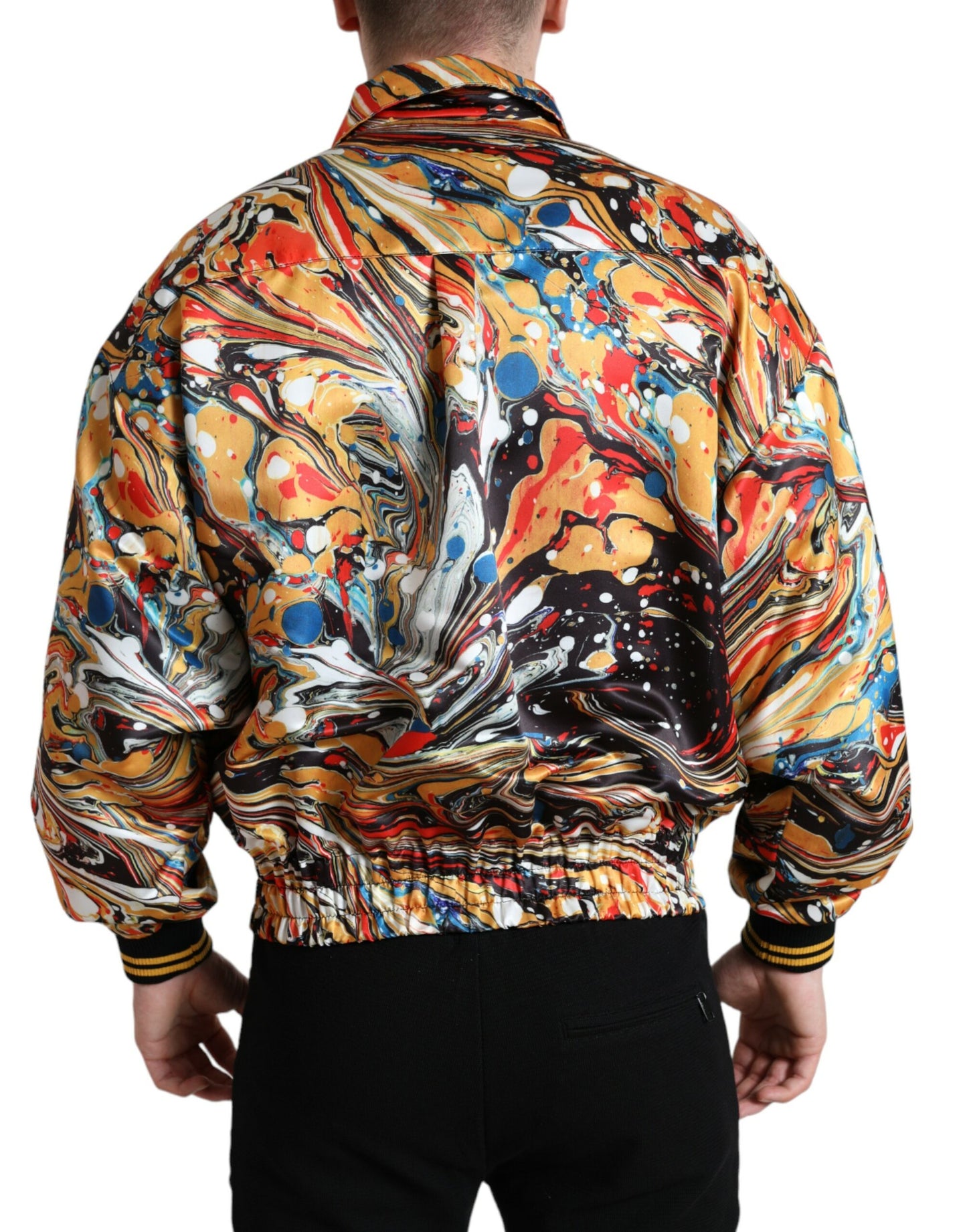 Dolce &amp; Gabbana Mehrfarbige abstrakte Bomberjacke aus Polyester