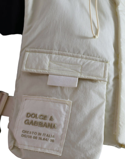 Dolce &amp; Gabbana – Sportweste aus gelbem Nylon mit Kapuze