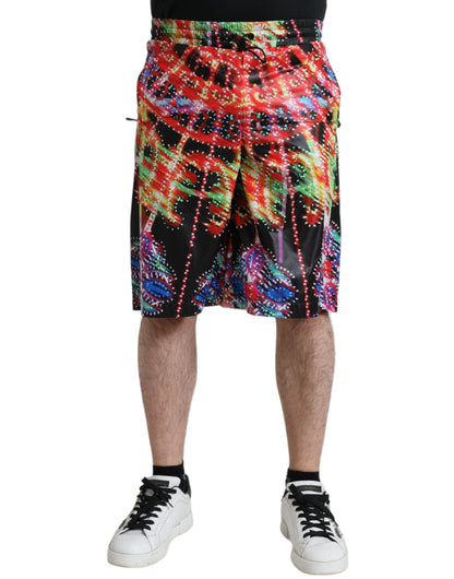Mehrfarbige Luminarie-Print-Bermudashorts für Herren von Dolce &amp; Gabbana