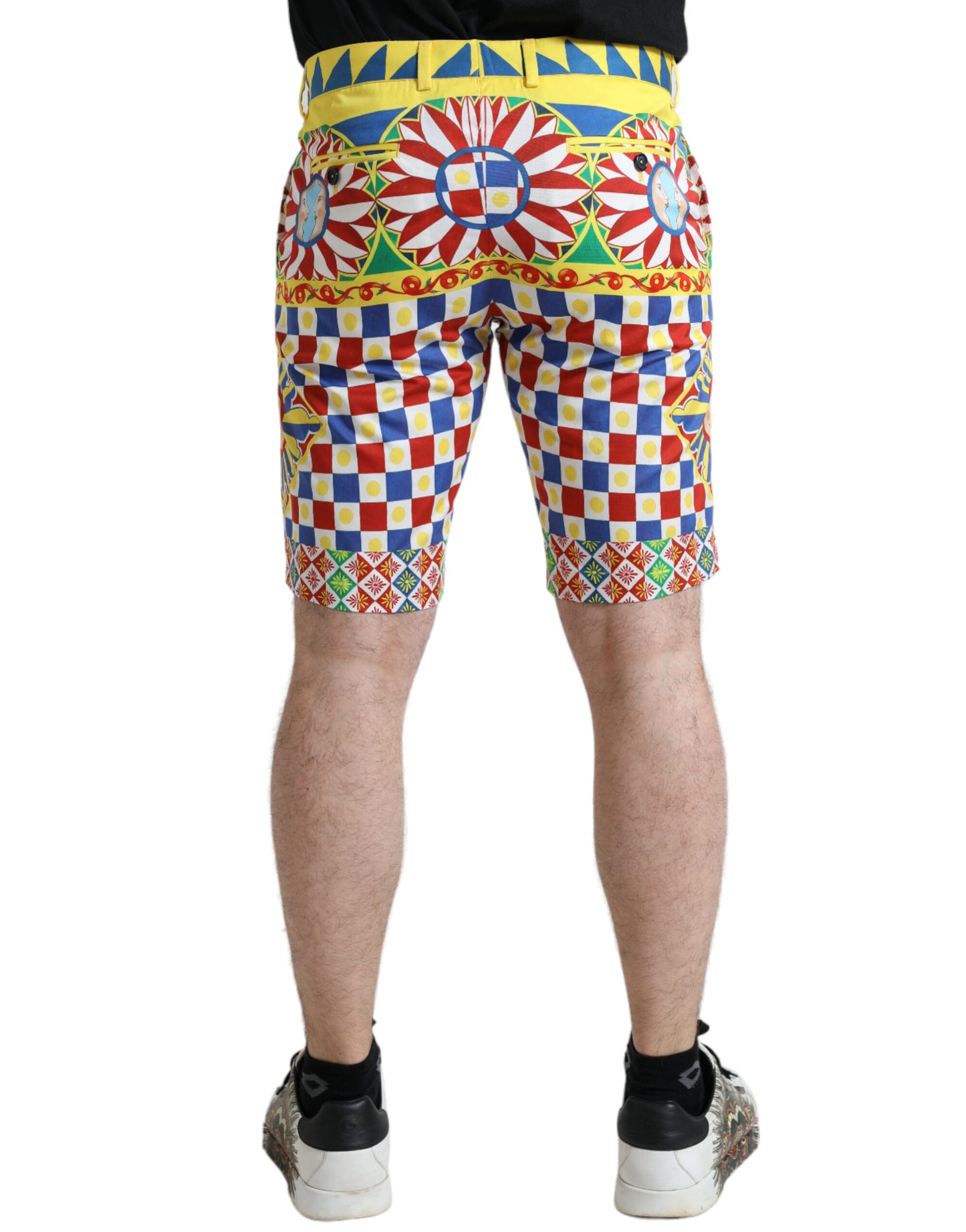 Mehrfarbige Carretto-Print-Bermudashorts für Herren von Dolce &amp; Gabbana