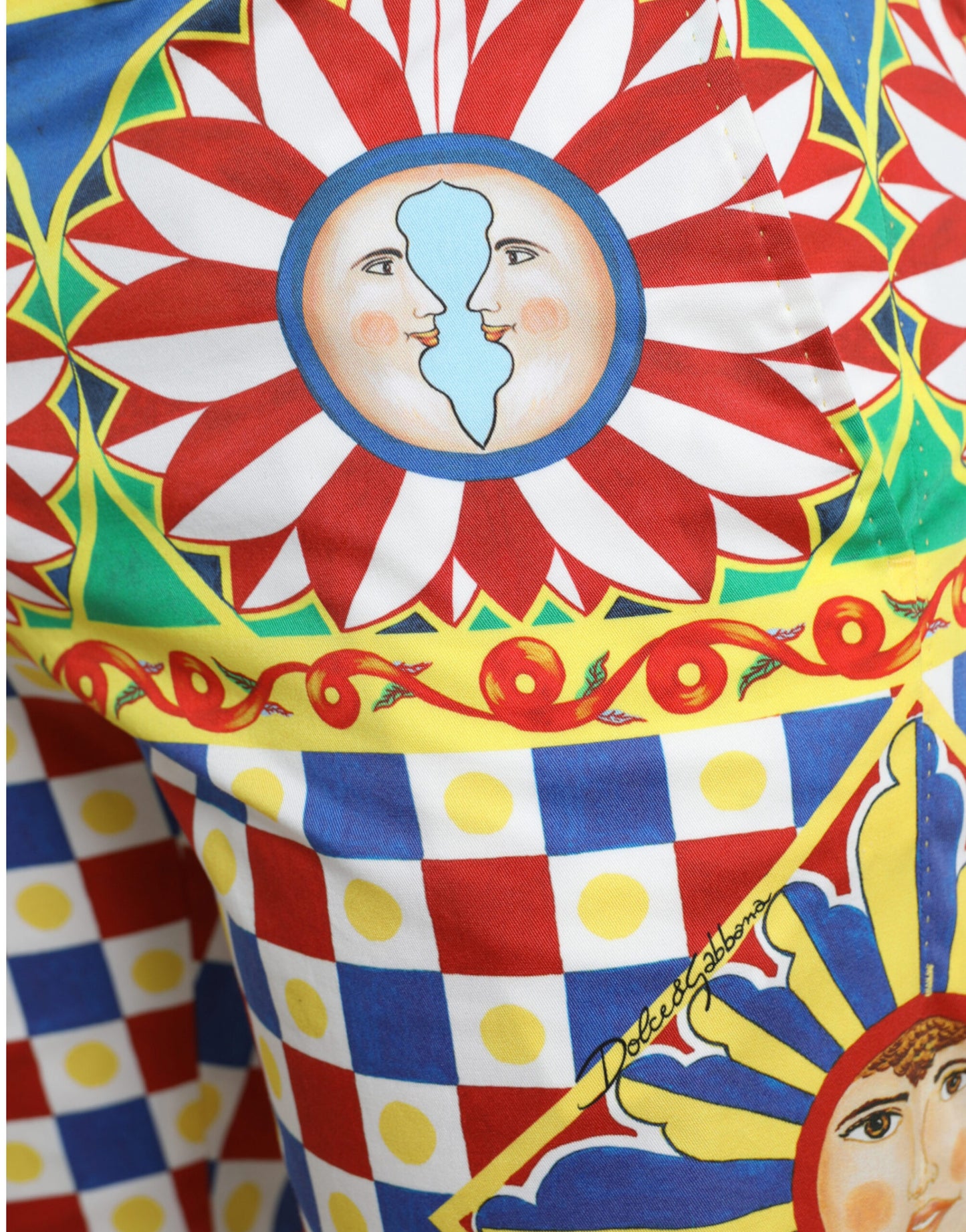 Mehrfarbige Carretto-Print-Bermudashorts für Herren von Dolce &amp; Gabbana