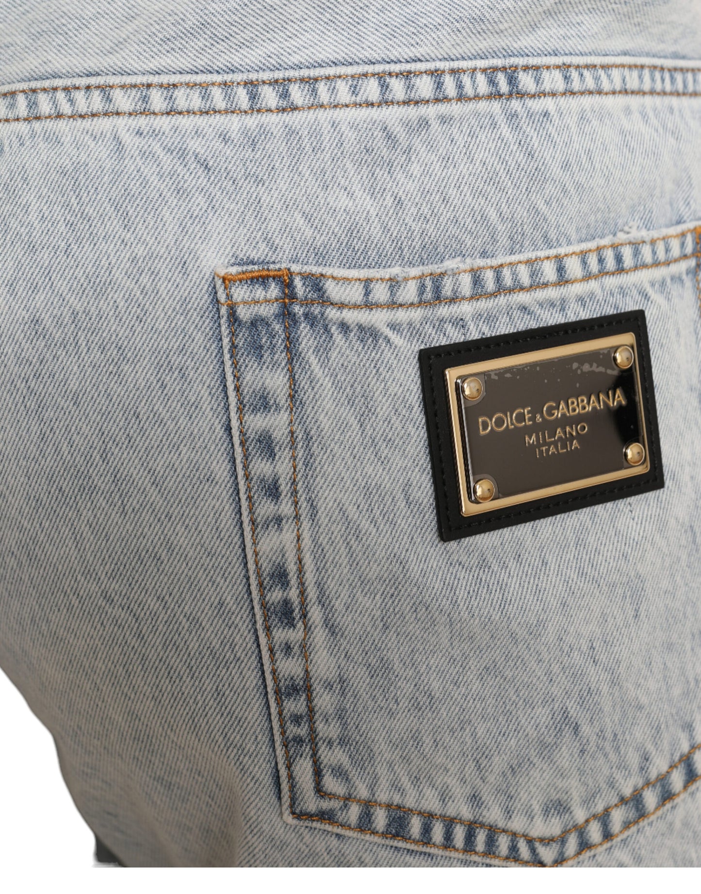 Dolce &amp; Gabbana – Bermudashorts aus Denim mit mehrfarbigem Blumendruck