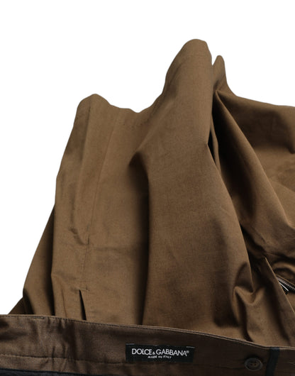 Dolce &amp; Gabbana – Braune Bermudashorts aus Baumwollstretch für Herren