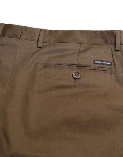 Dolce &amp; Gabbana – Braune Bermudashorts aus Baumwollstretch für Herren