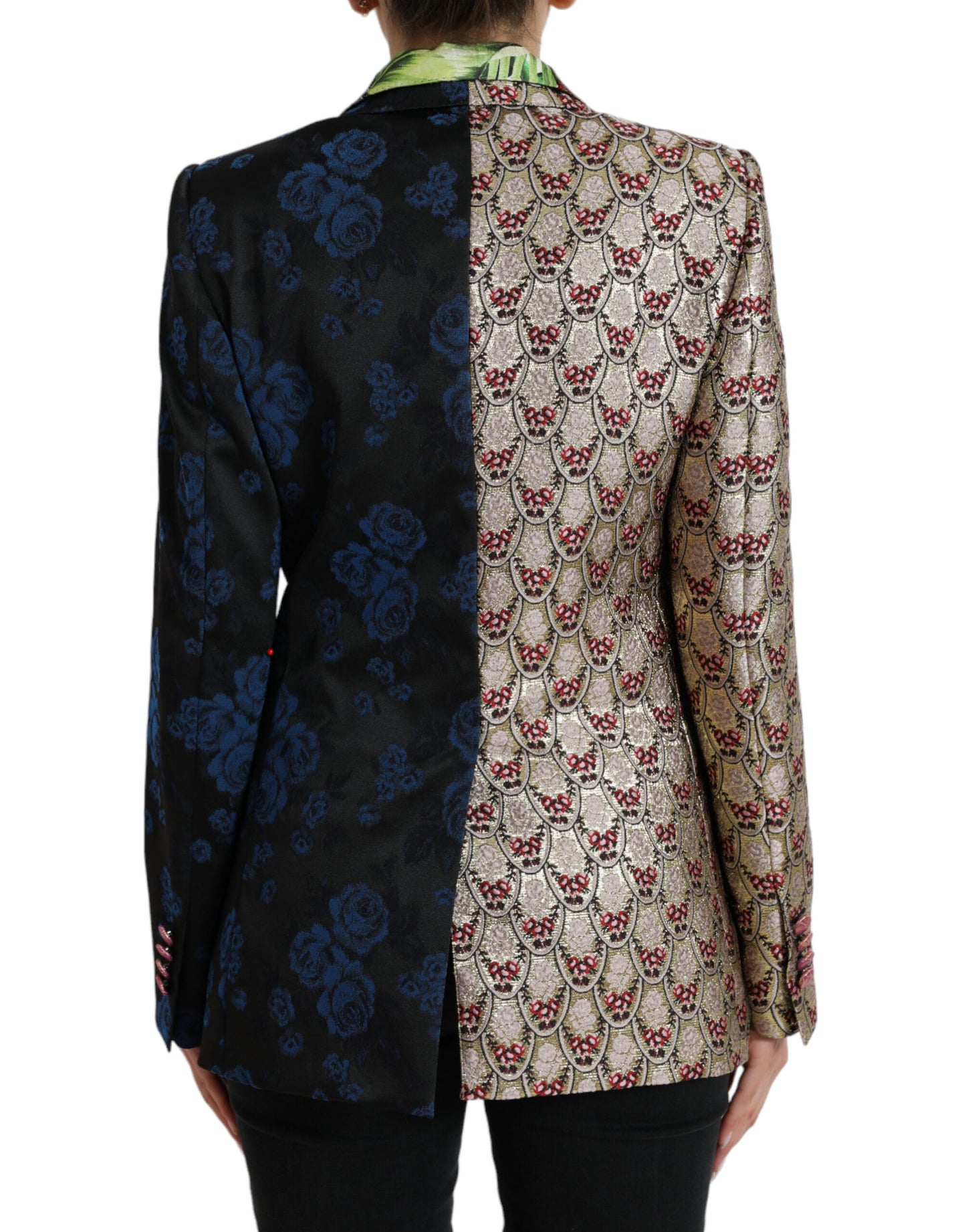 Dolce &amp; Gabbana – Mehrfarbige Jacquardjacke mit floralem Patchwork