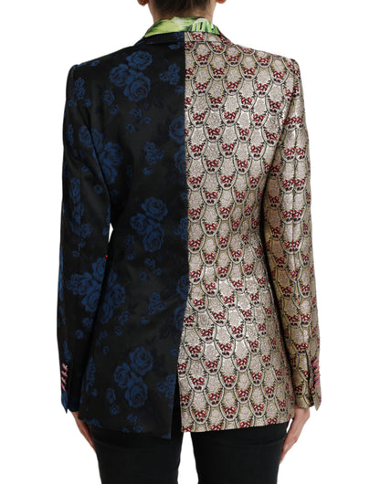 Dolce &amp; Gabbana – Mehrfarbige Jacquardjacke mit floralem Patchwork