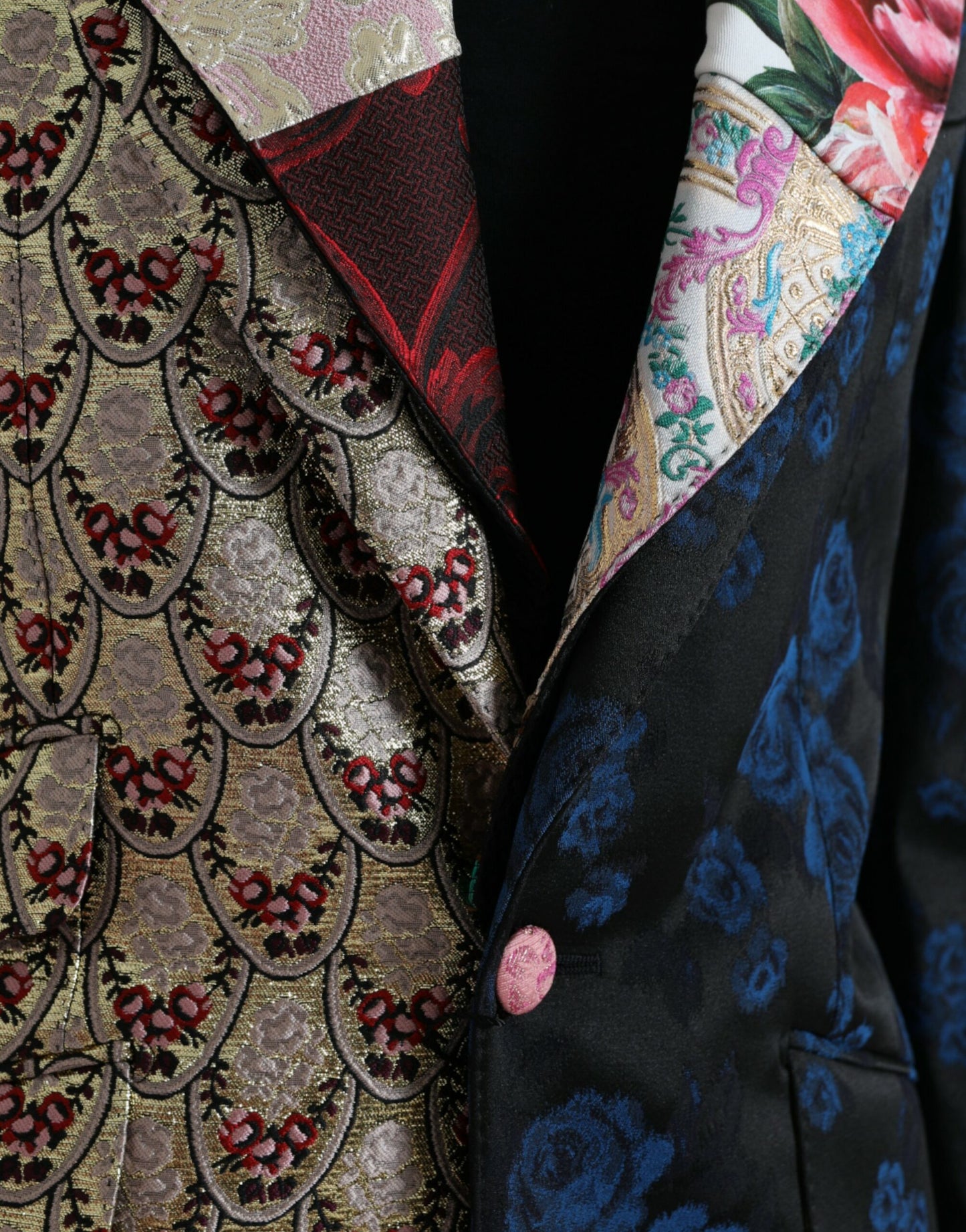 Dolce &amp; Gabbana – Mehrfarbige Jacquardjacke mit floralem Patchwork