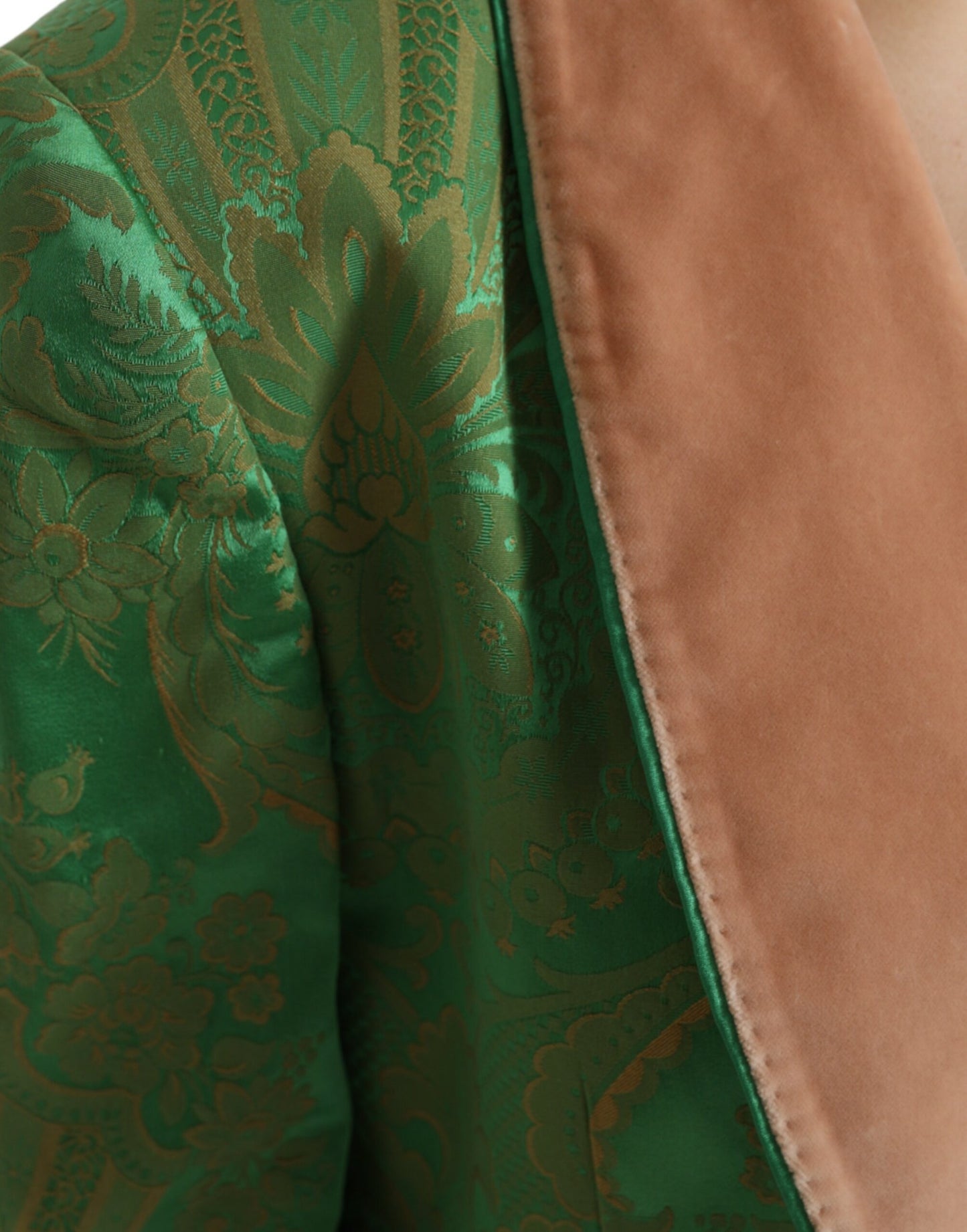 Dolce &amp; Gabbana – Zweireihige Manteljacke mit grünem Blumenmuster