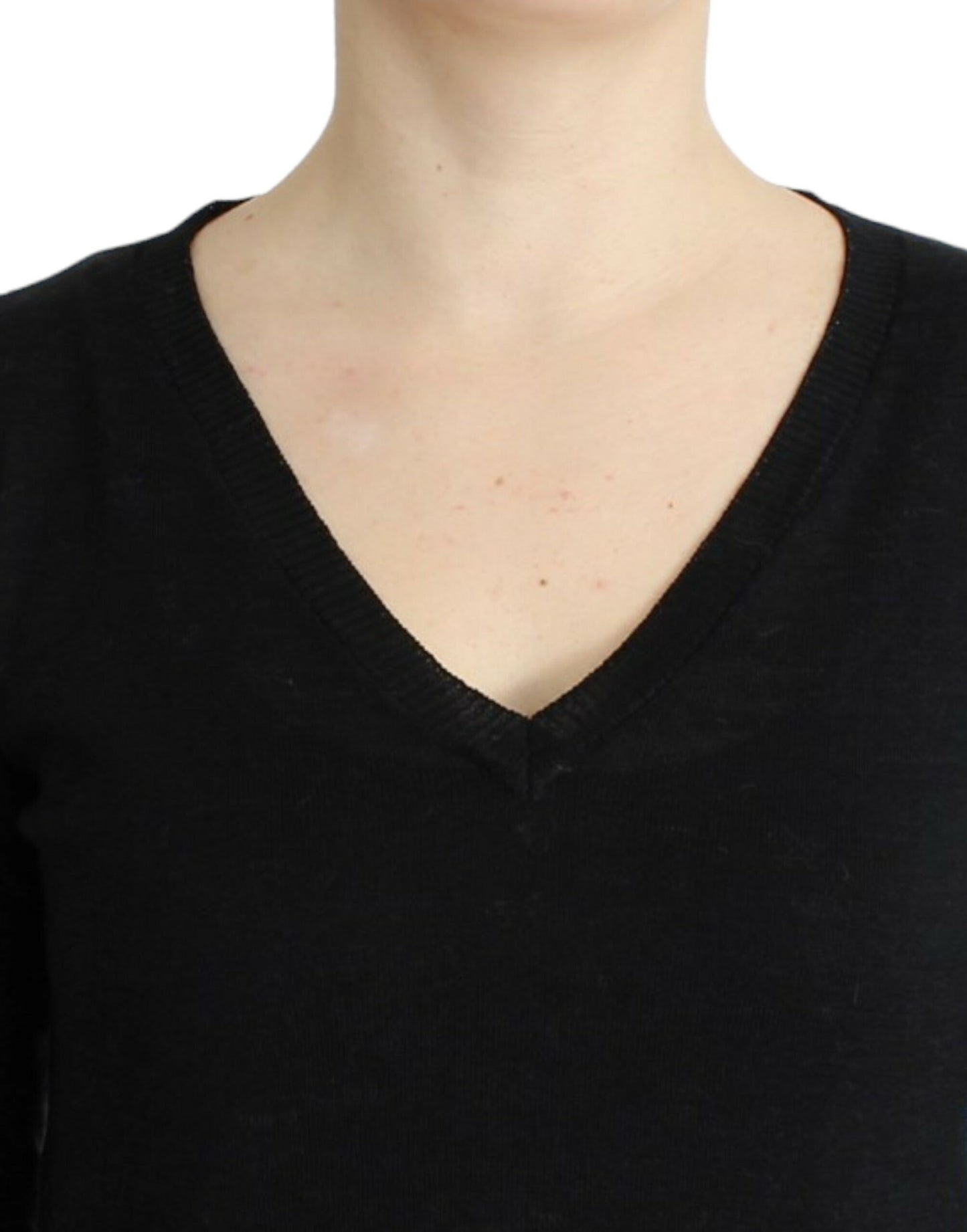 Costume National – Schwarzer, leichter Pullover mit V-Ausschnitt