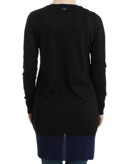 Costume National – Schwarzer, leichter Pullover mit V-Ausschnitt