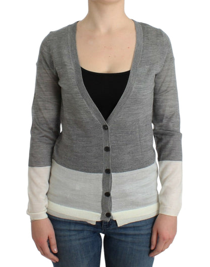 Costume National Graue leichte Strickjacke