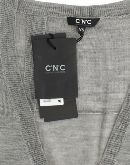 Costume National Graue leichte Strickjacke