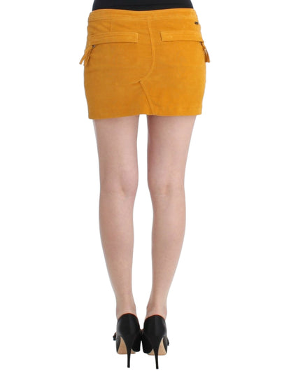 Costume National – Gelber Cord-Minirock